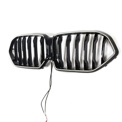 LED Einzelstreben Hochglanz Schwarz Grill passend für BMW X6 G06 LCI 2023+