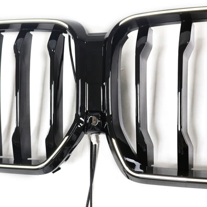 LED Einzelstreben Hochglanz Schwarz Grill passend für BMW X6 G06 LCI 2023+