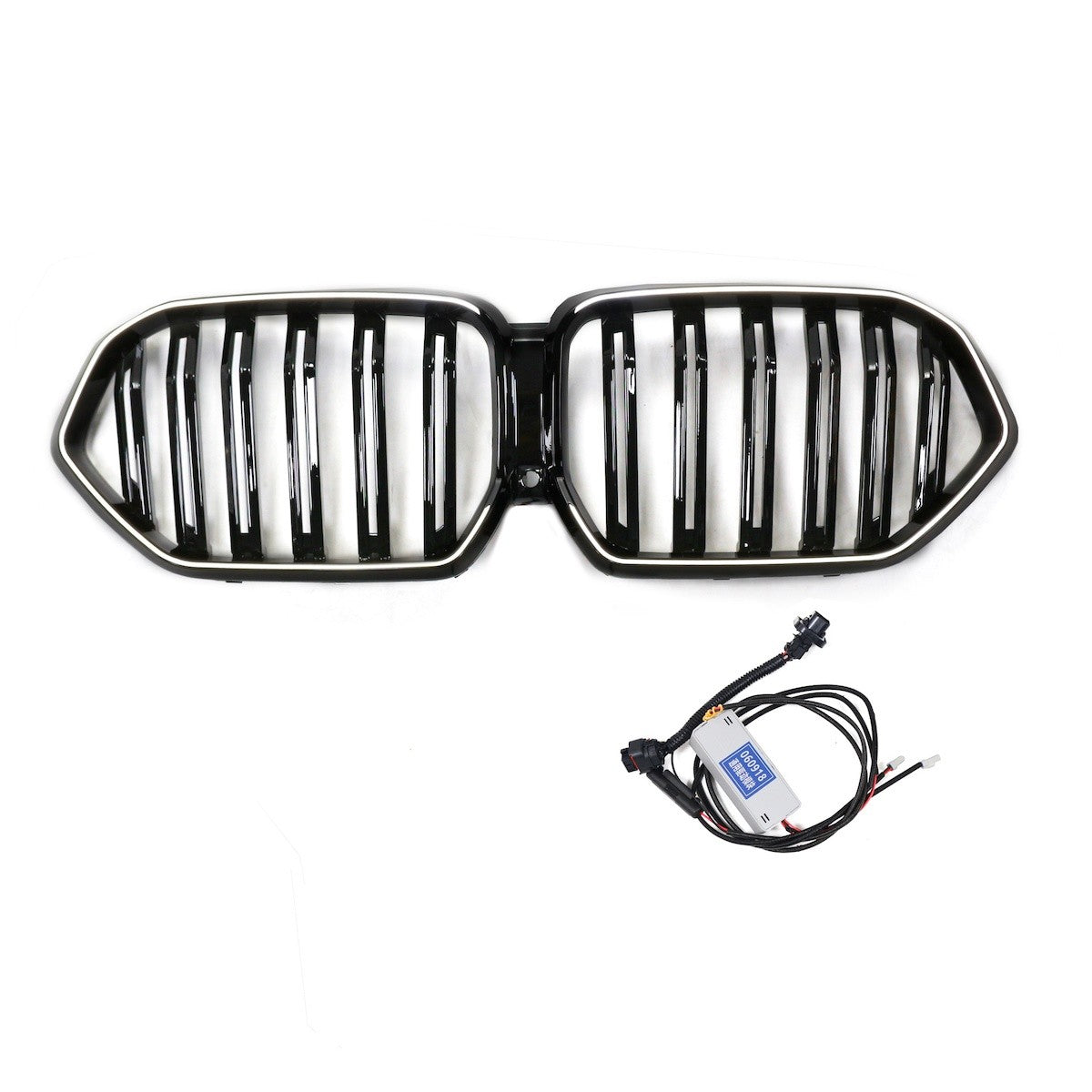 LED Doppelstreben Hochglanz Schwarz Grill mit LED passend für BMW X6 G06 LCI 2024+