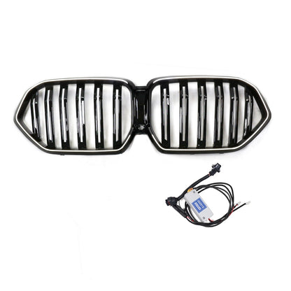 LED Doppelstreben Hochglanz Schwarz Grill mit LED passend für BMW X6 G06 LCI 2024+