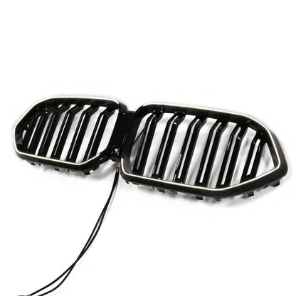 LED Doppelstreben Hochglanz Schwarz Grill mit LED passend für BMW X6 G06 LCI 2024+