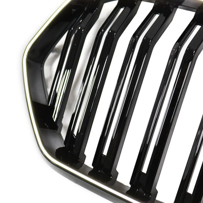 LED Doppelstreben Hochglanz Schwarz Grill mit LED passend für BMW X6 G06 LCI 2024+