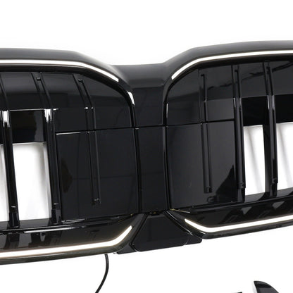 LED Einzelstreben Kühlergrill Hochglanz Schwarz passend für BMW 5er G60 2024+