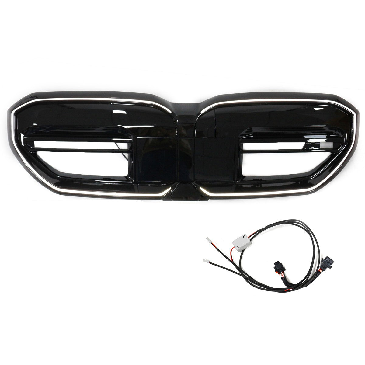 LED Hochglanz Schwarz Frontgrill passend für BMW 5er G60 2024+