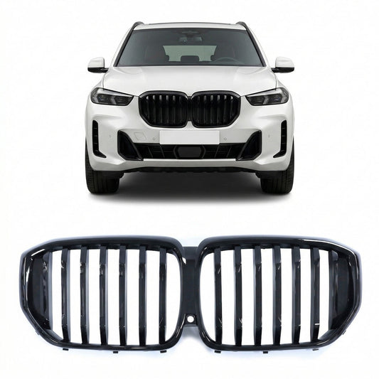 Einzelstreben Kühlergrill Hochglanz Schwarz passend für BMW X5 G05 LCI 2023-heute