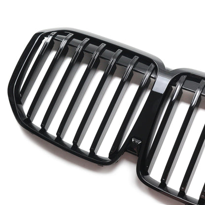 Einzelstreben Kühlergrill Hochglanz Schwarz passend für BMW X7 G07 LCI 2022+