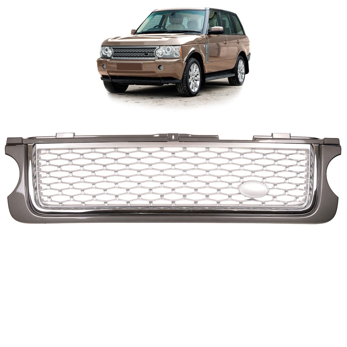 Sportgrill Chrom & Grau passend für Land Rover Range Rover III L322 2010-2013