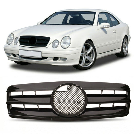 Sportgrill Hochglanz Schwarz passend für Mercedes CLK W208 1997-2002