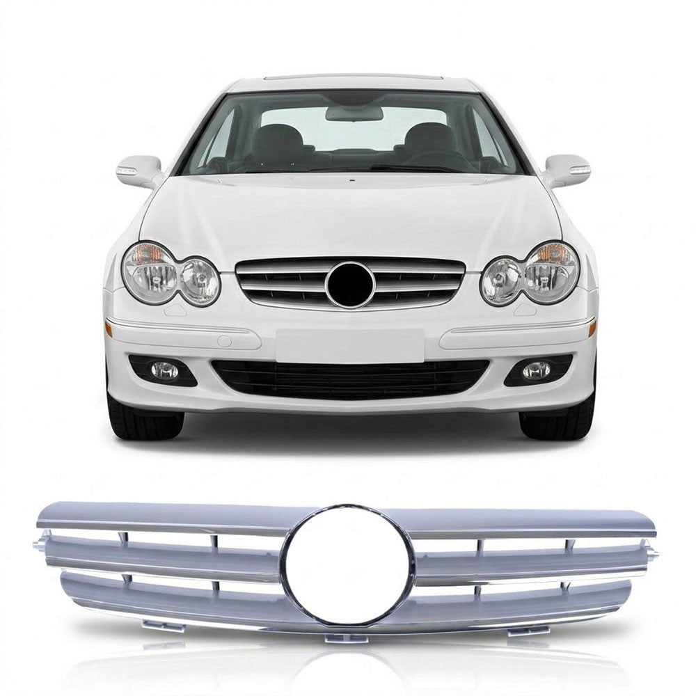 Sportgrill Silber passend für Mercedes CLK W209 2002-2009