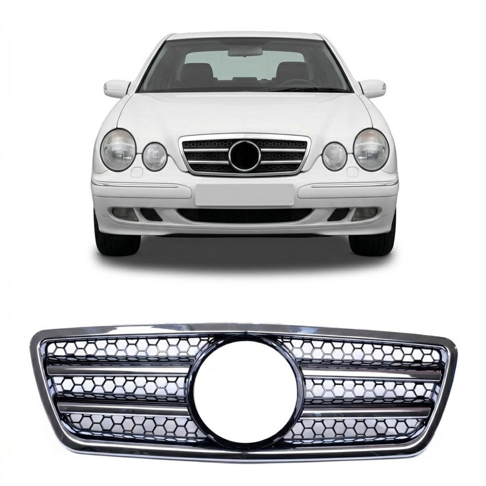 Sportgrill Hochglanz Schwarz passend für Mercedes CLK W209 2002-2009