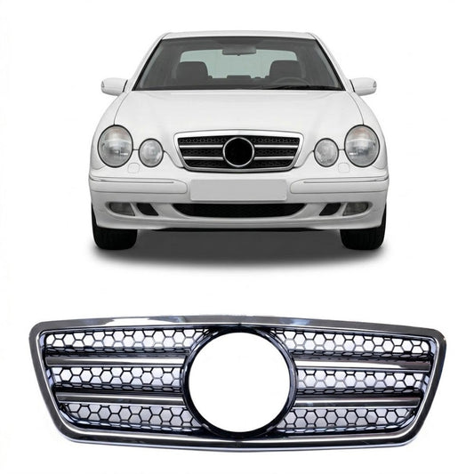 Sportgrill Hochglanz Schwarz passend für Mercedes CLK W209 2002-2009
