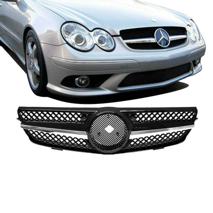 Sportgrill Chrom & Schwarz passend für Mercedes CLK W209 2002-2009
