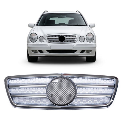Sportgrill Chrom & Silber passend für Mercedes E-Klasse W210 S210 1999-2002