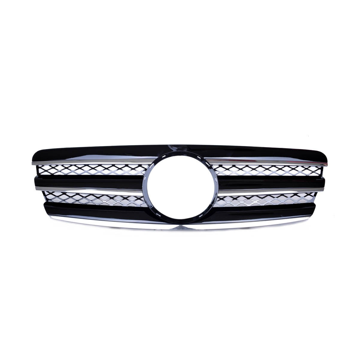Sportgrill Hochglanz Schwarz & Chrom passend für Mercedes E-Klasse W211 2002-2006