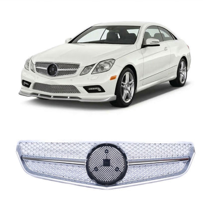 Sportgrill verchromt & silber passend für Mercedes E-Klasse C207 A207 2009-2013