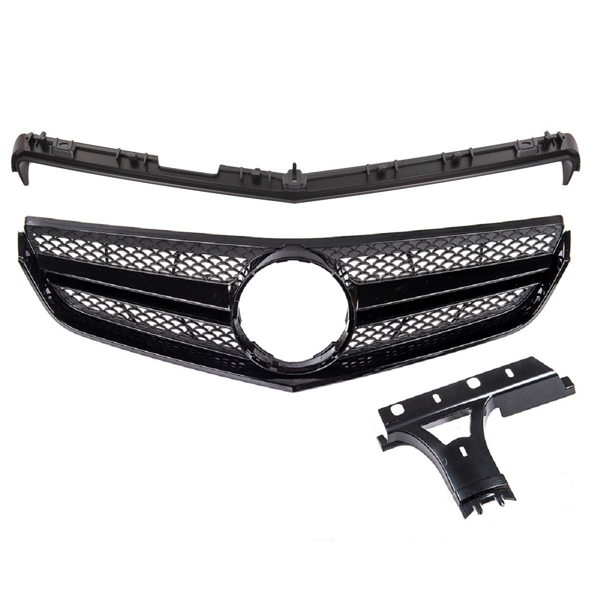 Kühlergrill Hochglanz Schwarz passend für Mercedes E-Klasse C207 A207 2009-2013