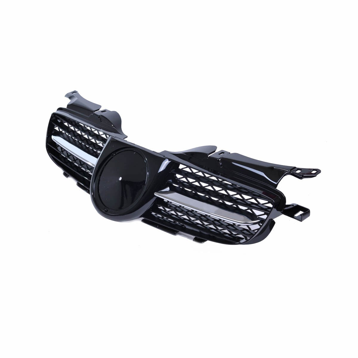 Kühlergrill Hochglanz Schwarz & Chrom passend für Mercedes SLK R170 1996-2004