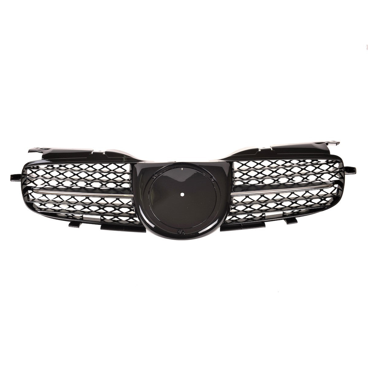 Kühlergrill Hochglanz Schwarz & Chrom passend für Mercedes SLK R170 1996-2004