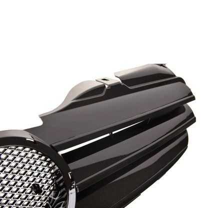 Kühlergrill komplett Hochglanz Schwarz passend für Mercedes SLK R170 1996-2004
