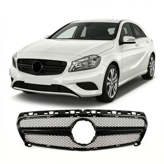 Kühlergrill A-Design Schwarz passend für Mercedes A-Klasse W176 2012-2015