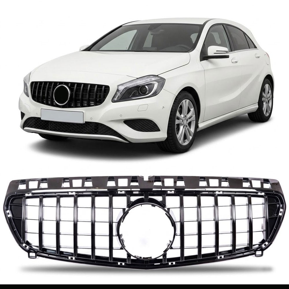 GT Hochglanz Schwarz Kühlergrill passend für Mercedes A-Klasse W176 2012-2015