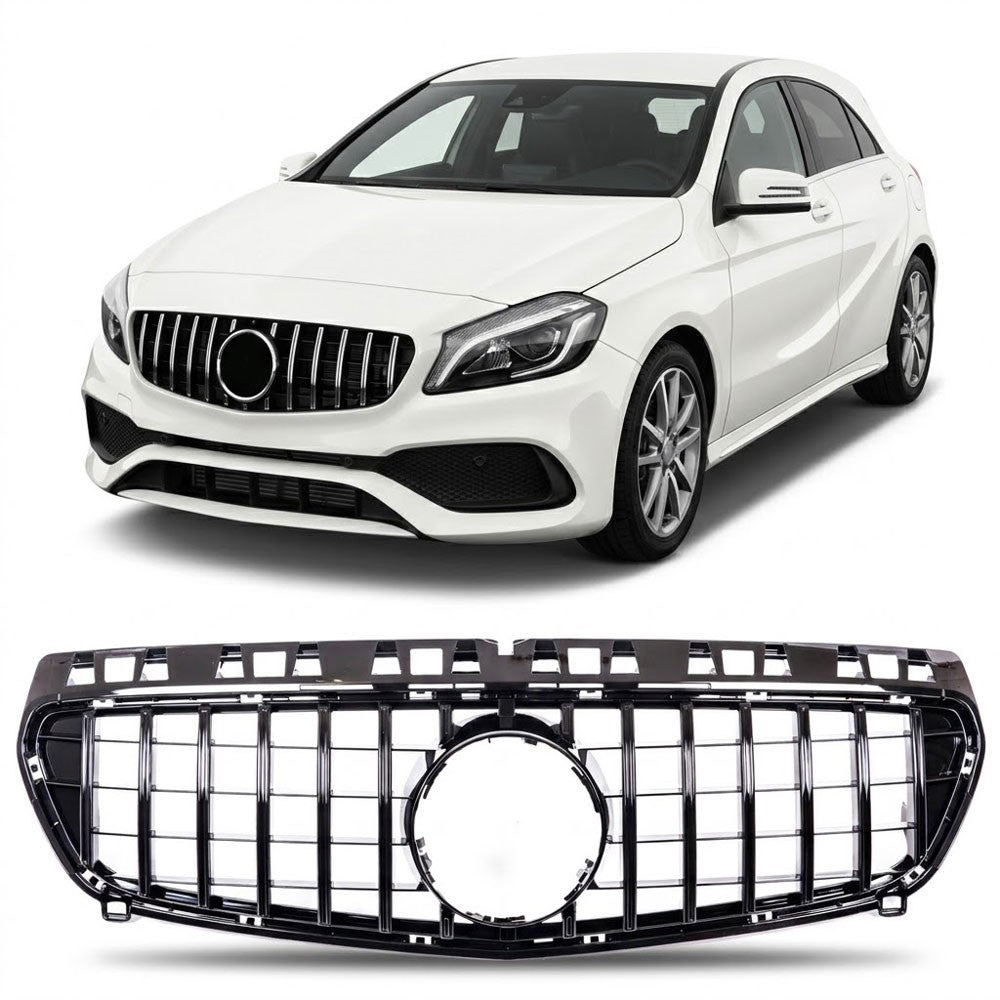 GT Kühlergrill Chrom & Schwarz passend für Mercedes A-Klasse W176 2015-2018