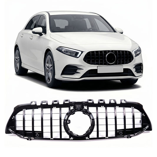 Hochglanz Schwarz Panamericana GT Grill passend für Mercedes A-Klasse 2018-2023