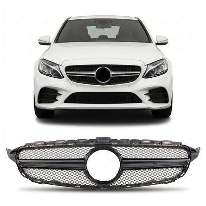 Frontgrill Schwarz passend für Mercedes C-Klasse W205 Limousine Kombi 2014-2018