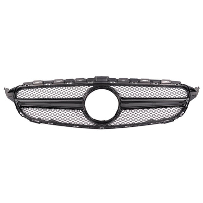 Frontgrill Schwarz passend für Mercedes C-Klasse W205 Limousine Kombi 2014-2018