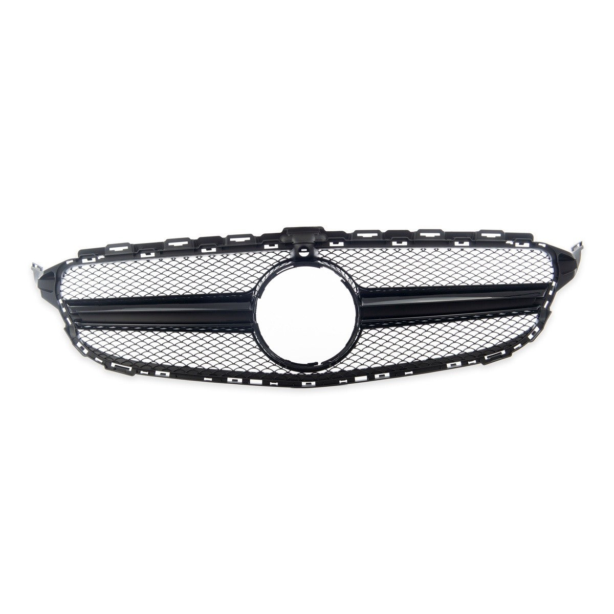 Frontgrill Schwarz für Kamera passend für Mercedes C-Klasse W205 2014-2018