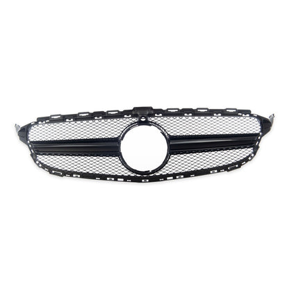 Frontgrill Schwarz für Kamera passend für Mercedes C-Klasse W205 2014-2018