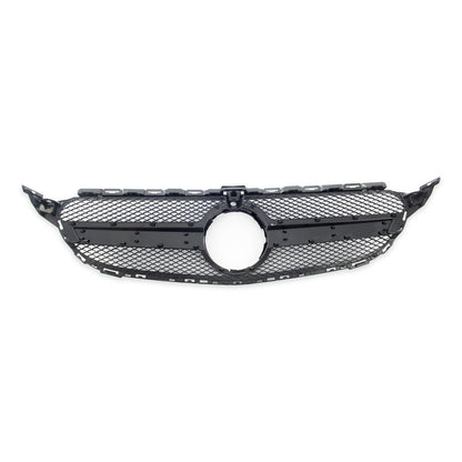 Frontgrill Schwarz für Kamera passend für Mercedes C-Klasse W205 2014-2018
