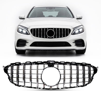 GT verchromter & schwarzer Kühlergrill passend für Mercedes C-Klasse W205 S205 2014-2021