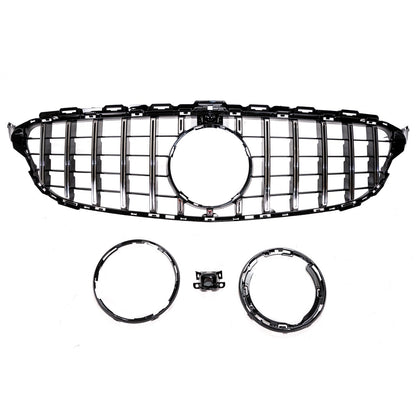 GT verchromter & schwarzer Kühlergrill passend für Mercedes C-Klasse W205 S205 2014-2021