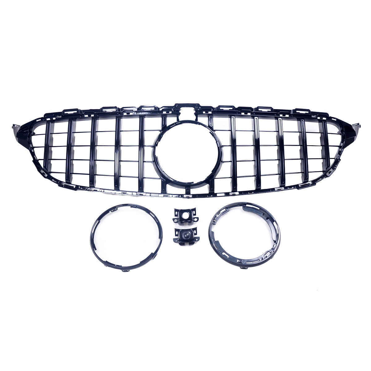 GT Hochglanz schwarzer Grill passend für Mercedes C-Klasse W205 2014-2021
