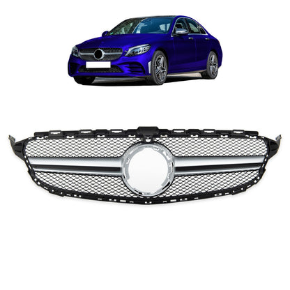 Frontgrill Silber passend für Mercedes C-Klasse W205 2018-2021