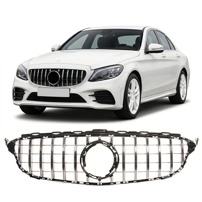 GT verchromter & schwarzer Grill passend für Mercedes C-Klasse W205 2018-2021