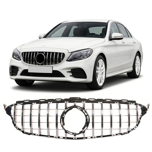 GT verchromter & schwarzer Grill passend für Mercedes C-Klasse W205 2018-2021