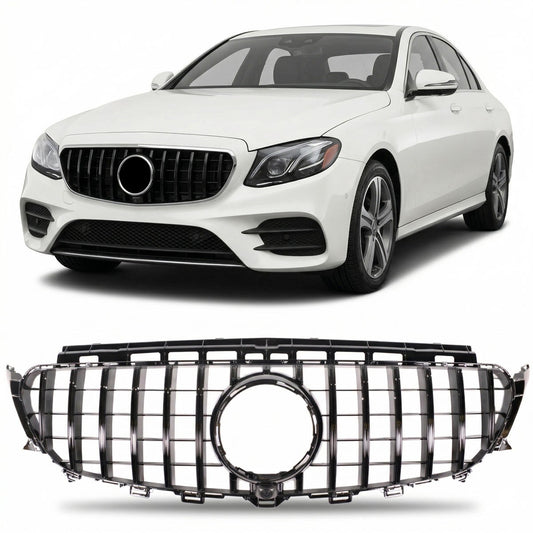 GT Hochglanz schwarzer Kühlergrill passend für Mercedes E-Klasse W213 2016-2020