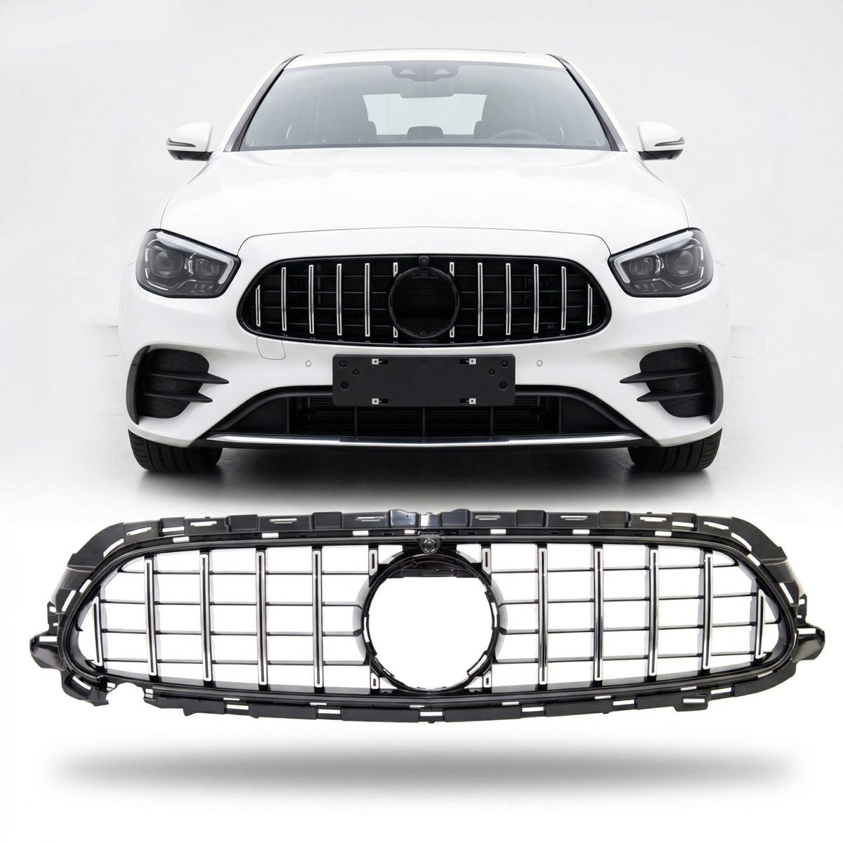 GT Chrom- & schwarzer Grill passend für Mercedes E-Klasse W213 S213 2020-2023