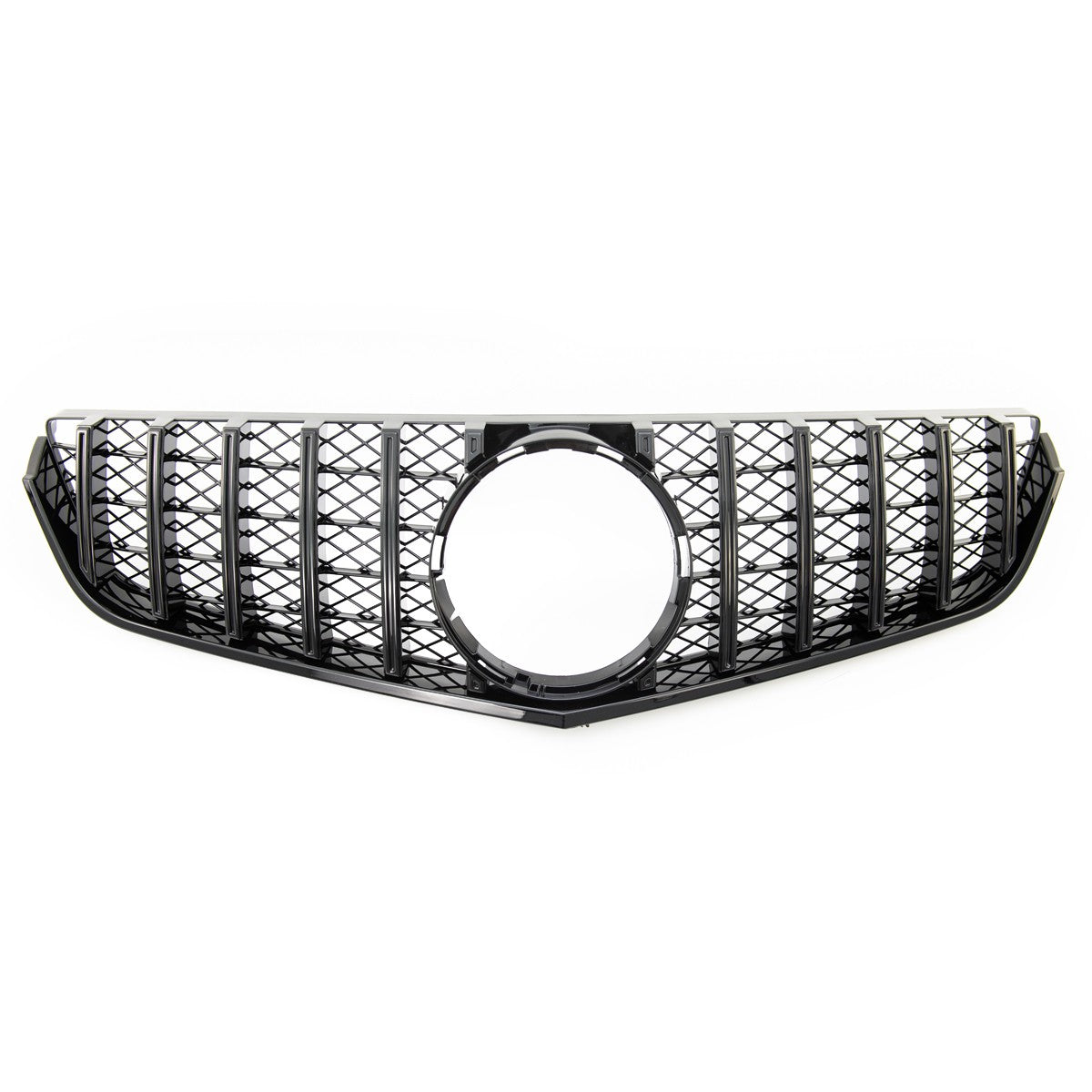 Frontgrill Hochglanz Schwarz passend für Mercedes E-Klasse Coupé/Conv 2009-2013