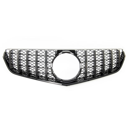Frontgrill Hochglanz Schwarz passend für Mercedes E-Klasse Coupé/Conv 2009-2013
