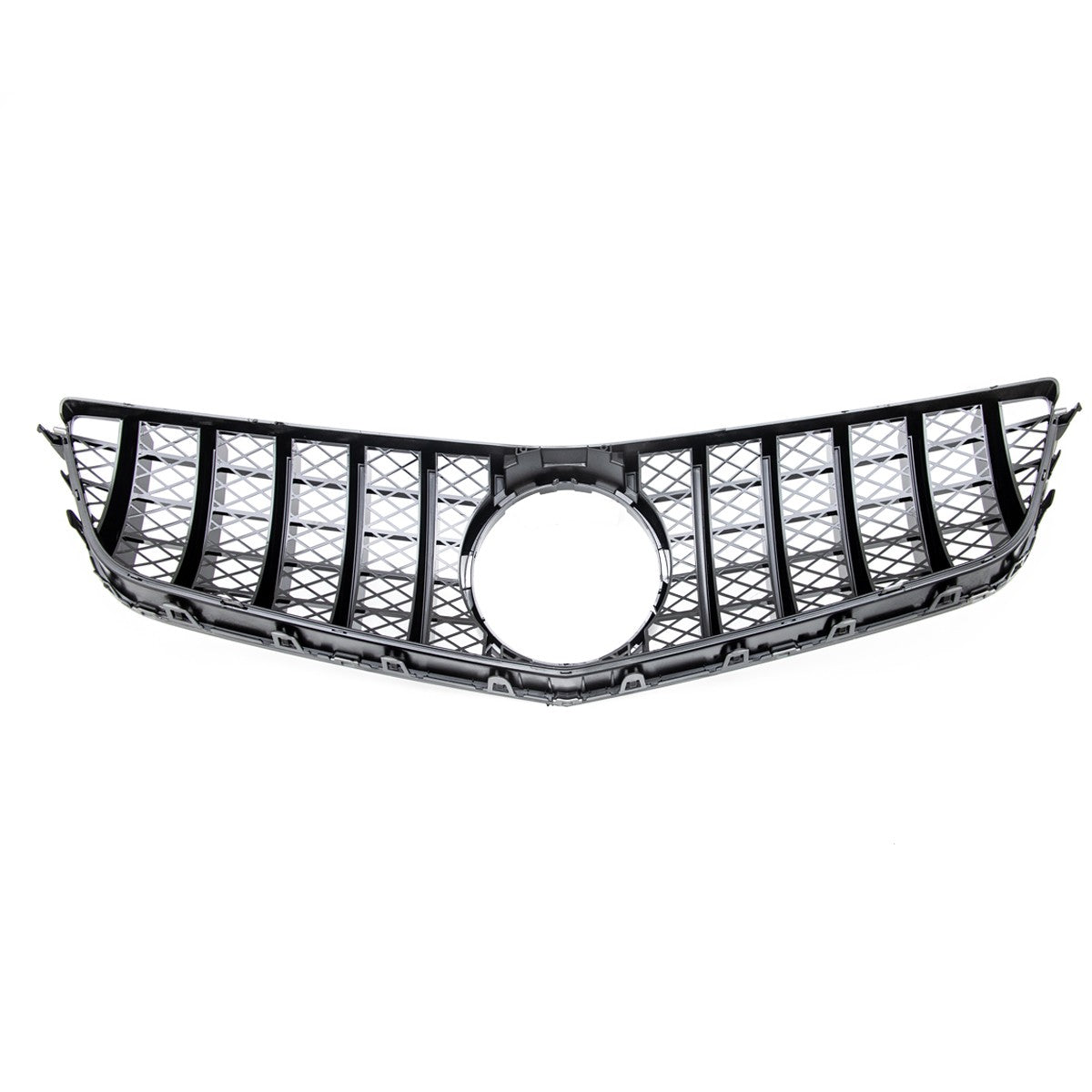 Frontgrill Hochglanz Schwarz passend für Mercedes E-Klasse Coupé/Conv 2009-2013