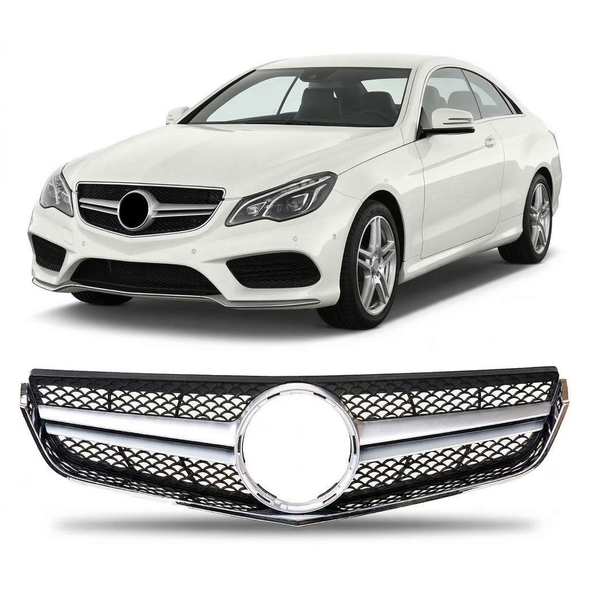Sportgrill Silber passend für Mercedes E-Klasse C207/A207 2013-2017