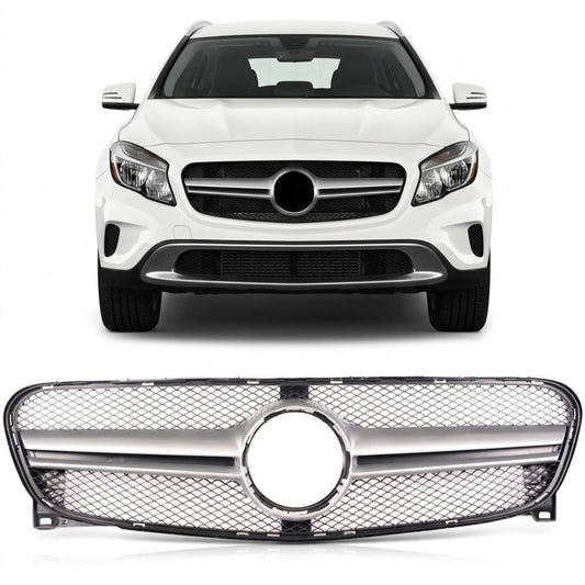 Frontgrill Silber passend für Mercedes GLA X156 2014-2017