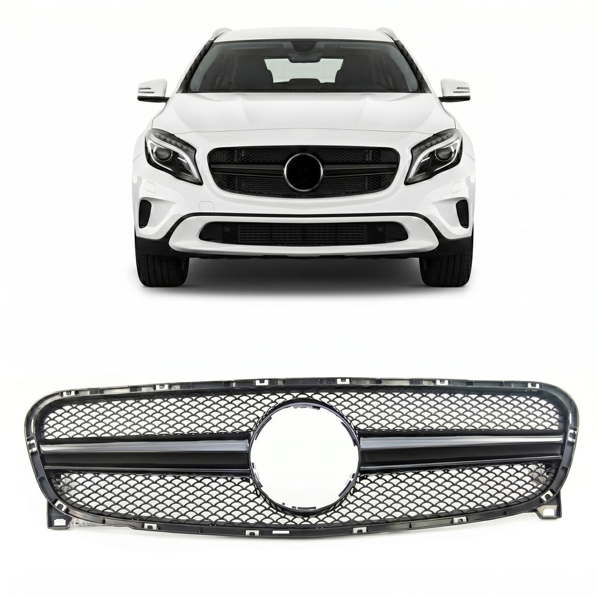 Frontgrill Schwarz passend für Mercedes GLA X156 2014-2017