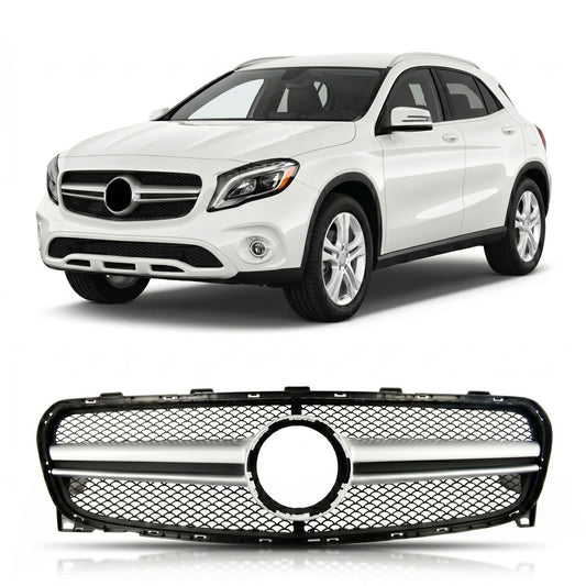 Frontgrill Silber passend für Mercedes GLA X156 2017-2019