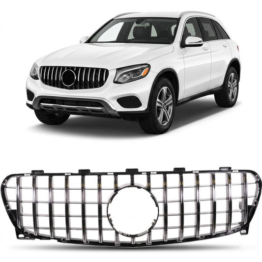 Frontgrill Panamericana GT Chrom passend für Mercedes GLC X253 C253 2015-2019