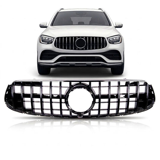 Kühlergrill Hochglanz Schwarz Panamericana GT passend für Mercedes GLC X253 C253 2019-2022