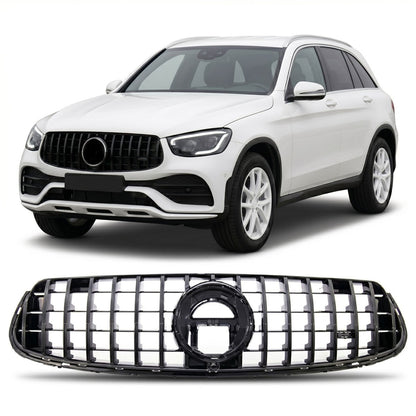 Kühlergrill Hochglanz Schwarz GT passend für Mercedes GLC X253 C253 2019-2022
